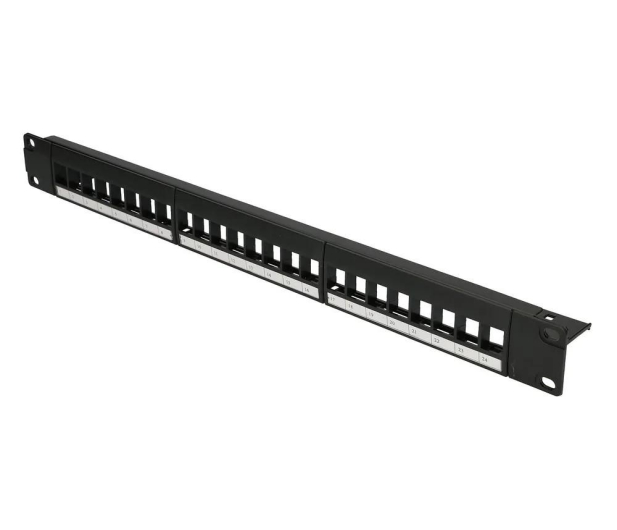 ExtraLink  Patchpanel 24p 19" 1U UTP modularny (czarna) - 1323254 - zdjęcie 2